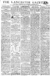 Lancaster Gazette Saturday 27 August 1814 Page 1