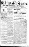 Whitstable Times and Herne Bay Herald Saturday 21 September 1918 Page 1