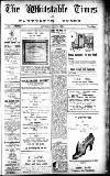 Whitstable Times and Herne Bay Herald Saturday 14 May 1921 Page 1