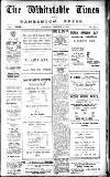 Whitstable Times and Herne Bay Herald Saturday 22 October 1921 Page 1
