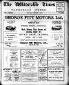 Whitstable Times and Herne Bay Herald Saturday 22 October 1927 Page 1
