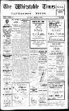 Whitstable Times and Herne Bay Herald Saturday 21 January 1928 Page 1