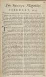 The Scots Magazine Fri 01 Feb 1745 Page 1