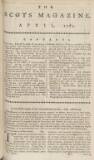The Scots Magazine Monday 04 April 1763 Page 1