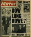 Daily Mirror Thursday 12 March 1981 Page 1