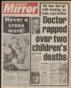 Daily Mirror Saturday 14 January 1984 Page 1