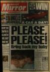 Daily Mirror Saturday 13 January 1990 Page 1