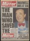 Daily Mirror Wednesday 06 November 1991 Page 1