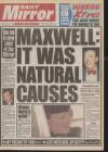 Daily Mirror Thursday 07 November 1991 Page 1