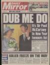 Daily Mirror Tuesday 31 December 1996 Page 1