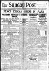 Sunday Post Sunday 19 January 1919 Page 1