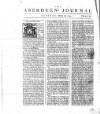 Aberdeen Press and Journal Tue 28 Mar 1749 Page 1