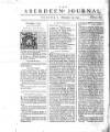 Aberdeen Press and Journal Tue 12 Dec 1749 Page 1