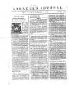 Aberdeen Press and Journal Tue 21 Jan 1752 Page 1