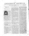 Aberdeen Press and Journal Tue 17 Mar 1752 Page 1