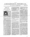 Aberdeen Press and Journal Tue 26 May 1752 Page 1