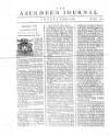 Aberdeen Press and Journal Tue 02 Jun 1752 Page 1