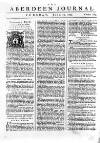 Aberdeen Press and Journal Tuesday 19 June 1753 Page 1