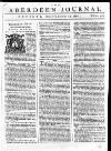 Aberdeen Press and Journal Tuesday 24 September 1754 Page 1
