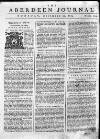 Aberdeen Press and Journal Tuesday 31 December 1754 Page 1
