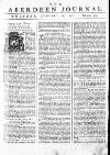 Aberdeen Press and Journal Tuesday 11 January 1757 Page 1