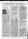 Aberdeen Press and Journal Tuesday 15 February 1757 Page 1