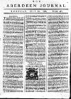 Aberdeen Press and Journal Tuesday 10 May 1757 Page 1