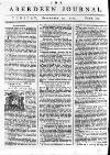 Aberdeen Press and Journal Tuesday 27 September 1757 Page 1