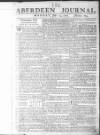 Aberdeen Press and Journal Monday 13 July 1761 Page 1