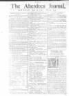 Aberdeen Press and Journal Monday 26 July 1762 Page 1