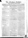 Aberdeen Press and Journal Monday 03 December 1781 Page 1