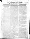 Aberdeen Press and Journal Monday 31 December 1781 Page 1