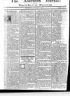 Aberdeen Press and Journal Monday 07 January 1771 Page 1