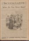 Social Gazette Saturday 02 November 1912 Page 1