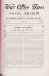 War Office Times and Naval Review Saturday 01 April 1911 Page 3