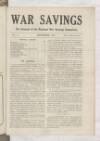 War Savings Friday 01 September 1916 Page 1