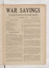 War Savings Wednesday 01 November 1916 Page 1