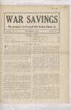 War Savings Thursday 01 November 1917 Page 1