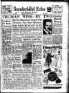 Sunderland Daily Echo and Shipping Gazette Wednesday 08 November 1950 Page 1