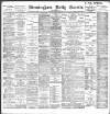 Birmingham Daily Gazette Monday 15 October 1900 Page 1