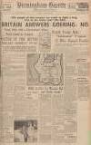 Birmingham Daily Gazette Tuesday 12 September 1939 Page 1