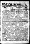 Daily Herald Thursday 08 September 1921 Page 1