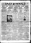 Daily Herald Friday 12 January 1923 Page 1