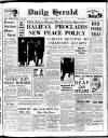 Daily Herald Tuesday 21 March 1939 Page 1