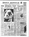 Daily Herald Monday 13 January 1958 Page 1
