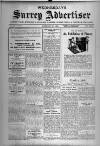 Surrey Advertiser Wednesday 29 January 1919 Page 1