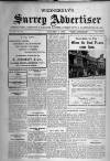 Surrey Advertiser Wednesday 08 October 1919 Page 1