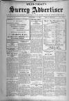 Surrey Advertiser Wednesday 19 November 1919 Page 1