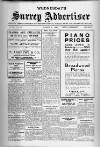 Surrey Advertiser Wednesday 09 March 1921 Page 1