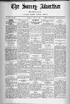 Surrey Advertiser Monday 11 April 1921 Page 1